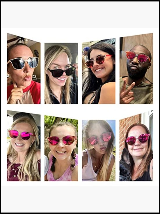 Cat Eye Sunglasses with Mirrored Lenses UV400 Protection main image 7
